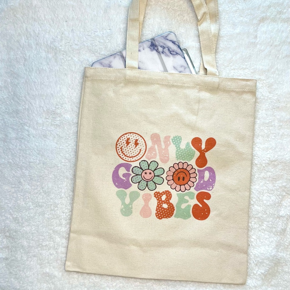 Good Vibes Only Canvas Tote Bag